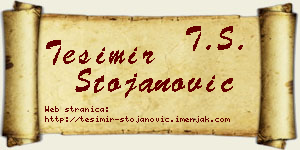 Tešimir Stojanović vizit kartica